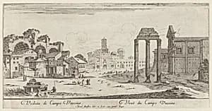 Veduta di Campo Vaccina by Israël Silvestre
