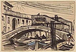 Venice, Boats by Oscar F. Bluemner
