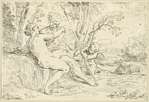Venus and Adonis by Simone Cantarini