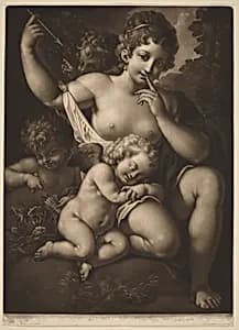 Venus and Amor by Johann Peter Pichler