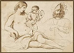 Venus, Cupid, and Mars by Giovanni Francesco Barbieri, called Guercino