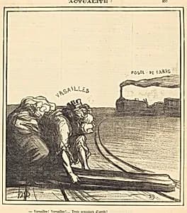 Versailles!... Trois semaines d'arrêt! by Honoré Daumier