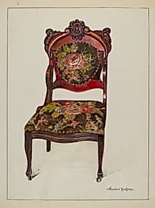 Victorian Upholstered Chair by Florence Truelson