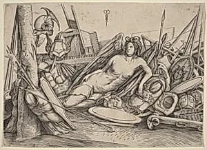 Victory Reclining Amid Trophies