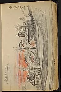 View of a Village by Max Beckmann