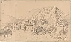 View of Capri by Gustaf Wilhelm Palm