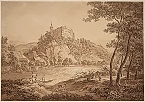 View of Castle Sachsenburg by Adrian Zingg