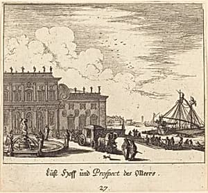 View of Meers by Melchior Küsel after Johann Wilhelm Baur