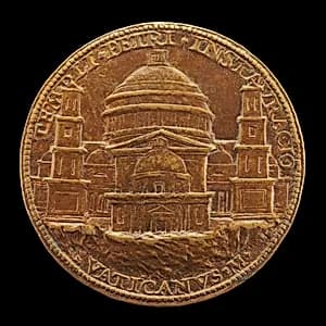 View of Saint Peter's [reverse] by Attributed to Caradosso Foppa