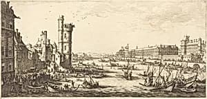 View of the Louvre by Jacques Callot