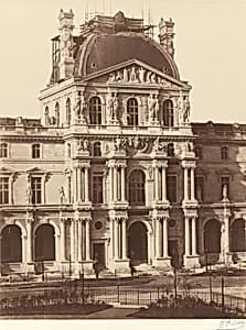 View of the Louvre by Édouard-Denis Baldus