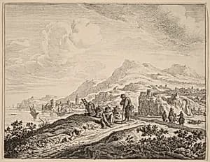 View of the River Rhine by Jan van Aken after Herman Saftleven