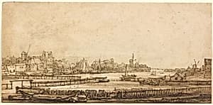 View over the Amstel from the Rampart by Rembrandt van Rijn