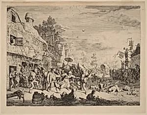 Village Festival by Cornelis Dusart
