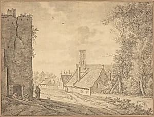 Village Landscape by Herman Saftleven