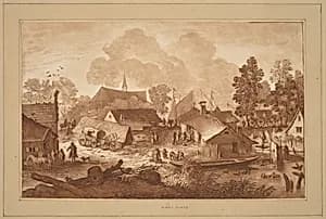 Village with Pond by Cornelis Ploos van Amstel (editor) and Cornelis Brouwer (printmaker), after Allart van Everdingen