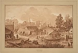 Village with Pond by Cornelis Ploos van Amstel (editor) and Cornelis Brouwer (printmaker), after Allart van Everdingen