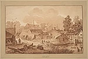 Village with Pond by Cornelis Ploos van Amstel (editor) and Cornelis Brouwer (printmaker), after Allart van Everdingen