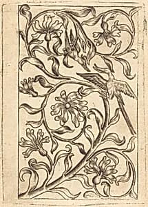 Vine Ornament with Two Birds