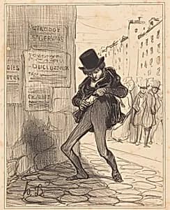 Volé!... Rue vide-gousset... by Honoré Daumier