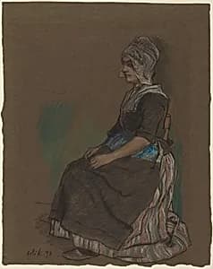 Volendam Girl in Costume by Emil Orlik