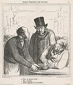 Vous ne prenez rien? by Honoré Daumier
