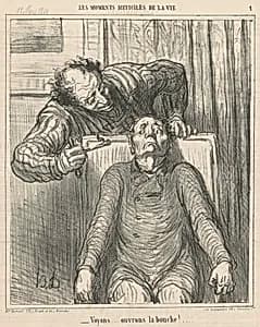 Voyons ... ouvrons le bouche! ... by Honoré Daumier