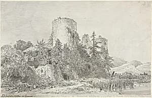 Vue du Chateau de Saconnex by Louis-François Cassas