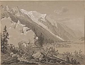 Vue du Mont Blanc by Jean Antoine Linck