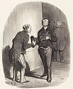 Vue d'une antichambre ministérielle... by Honoré Daumier