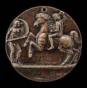 Warrior and Horseman Fighting by Pseudo Melioli