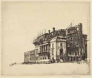 Waterloo Place, London by Sir Muirhead Bone