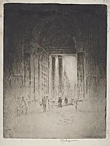 West Door, St. Paul's by Joseph Pennell