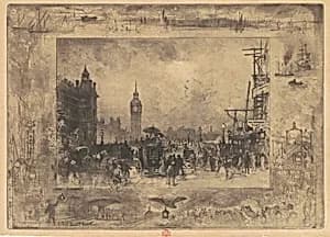 Westminster Bridge by Félix-Hilaire Buhot