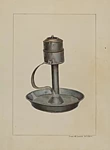 Whale Oil Lamp by James M. Lawson