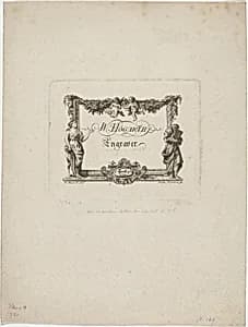 William Hogarth's Business Card by Samuel Ireland after William Hogarth