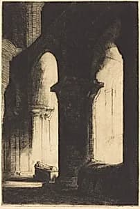 Winchester Cathedral (Interior) by David Young Cameron