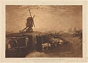 Windmill and Lock by Joseph Mallord William Turner and William Say