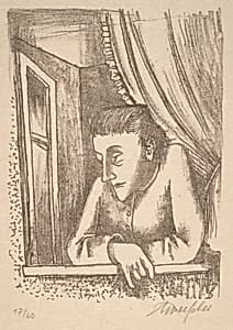 Woman at a Window by August Wilhelm Dressler