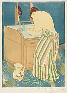 Woman Bathing by Mary Cassatt