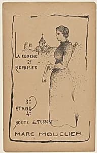 Woman before a Church by Marc Mouclier
