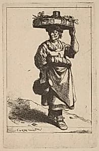 Woman Carrying a Basket by Cornelis Bega