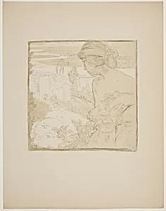 Woman in a Landscape by Frank Brangwyn