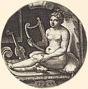 Woman with a Harp by Georg Pencz