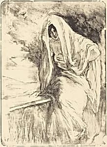 Woman with a Shawl by Albert Belleroche