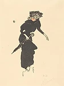 Woman with an Umbrella (Femme au Parapluie) by Pierre Bonnard