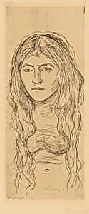 Woman with Long Hair by Edvard Munch