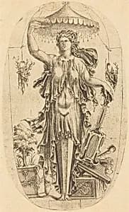 Woman with Musical Instrument by Jean Mignon