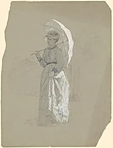 Woman with Parasol by Enoch Wood Perry, Jr.