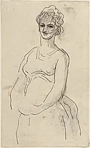 Woman with Veil by Honoré Daumier